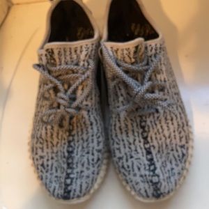 Black and white yeezys